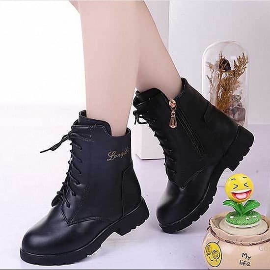 Boot bé gái trẻ em thiết kế cao cổ phong cách Hàn Quốc - B10