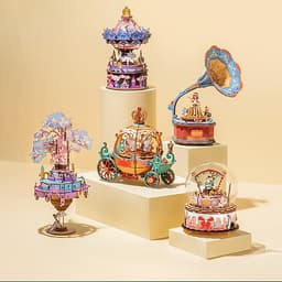 Đồ chơi lắp ráp gỗ 3D Mô hình Hộp nhạc Music Box AM41-AM45