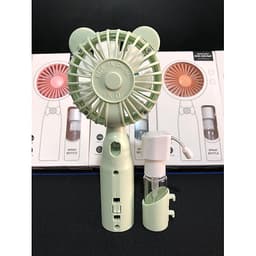 Quạt cầm tay mini có phun sương chất liệu nhựa ABS bền đẹp thiết kế đáng yêu có cổng sạc hình tai gấu
