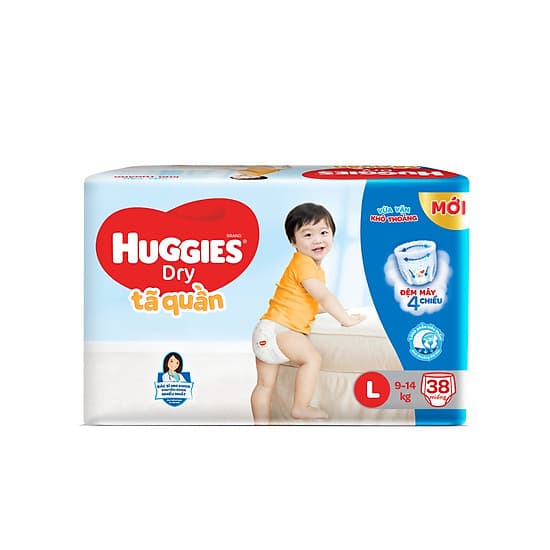 Tã quần HUGGIES DRY PANTS JUMBO mẫu mới