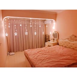 Dây Đèn LED Rèm Trăng Sao Chống Thấm Nước Trang Trí Ngoài Trời - Dài 2.5 Mét