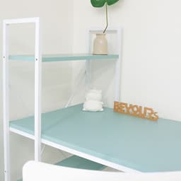 Bàn Làm Việc BEYOURs Neuly Table Gỗ Chân Sắt Phối Kệ Sách Đa Năng