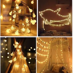 Dây Đèn Trang Trí 8M - 40 Bóng Tròn Bọt Khí Độc Đáo Trang Trí Noel , Lễ , Tết 