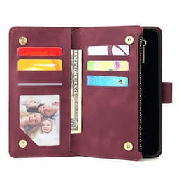 For iPhone 11 iPhone 11 pro iPhone 11 pro max PU Leather Side Magnetic Buckle Multi-card Bracket Full Protective Case with Zipper Wallet Style:iPhone 11 Pro