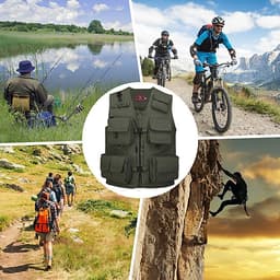 Áo Ba Lỗ Thiết Kế Nhiều Túi Đựng Đồ Dùng Khi Câu Cá