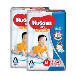 Combo 2 Tã quần HUGGIES DRY BIG JUMBO M54 - L48 - XL42 - XXL38