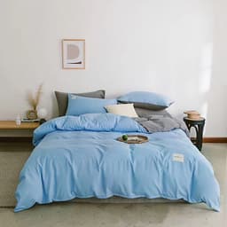Bộ 4 món chăn ga gối cotton Tici cao cấp TC45 hàng đẹp (set gồm 1 ga, 1 chăn có khóa lồng được ruột, 2 vỏ gối)