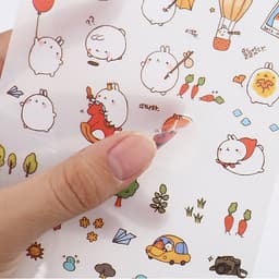 Sticker Dán Trang Trí Molang và Piu Piu ( Trang Trí Sổ Kế Hoạch, Sổ Nhật Ký) | Nhiều Mẫu