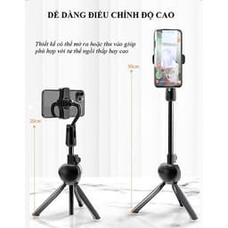 Chân Máy Chụp Ảnh, Quay Phim, Livestream Kẹp Ipad, Điện Thoại LT04 - Có Điều Khiển Từ Xa - Hàng Nhập Khẩu