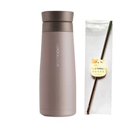 Bình Giữ Nhiệt Lock&Lock Macaron 450ml LHC4230 - Hàng Chính Hãng, Chất Liệu Thép Không Gỉ, Có Lưới Lọc Trà Tiện Dụng Kèm Ống Hút Inox 304
