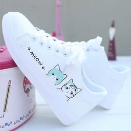 Giày thể thao trắng siêu nhẹ thoải mái cho nữ