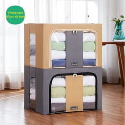 Túi Đựng Chăn Màn (Được Chọn Màu) - Hộp Đựng Quần Áo Khung Sắt Gấp Gọn miDoctor - Tủ Vải Chăn Màn Tiện Lợi