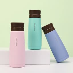 Bình Giữ Nhiệt Lock&Lock Macaron 450ml LHC4230 - Hàng Chính Hãng, Chất Liệu Thép Không Gỉ, Có Lưới Lọc Trà Tiện Dụng Kèm Ống Hút Inox 304