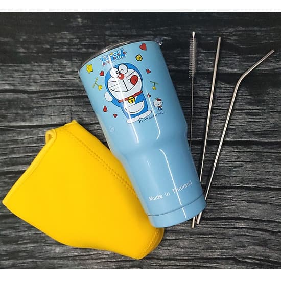 BÌNH GIỮ NHIỆT THÁI LAN 900ml (ĐÚNG MẪU)+ Túi đựng + 2 ống hút + cọ vệ sinh ống hút -AMZO