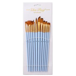 Bộ Cọ 12 Cây Chuyên Dụng Cao Cấp Để Tô Vẽ Tranh Sơn Dầu, Màu Nước, Màu Acrylic