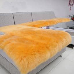 Thảm Len Lông Mịn Nhân Tạo Trải Sàn, Đệm Ghế 40x90cm