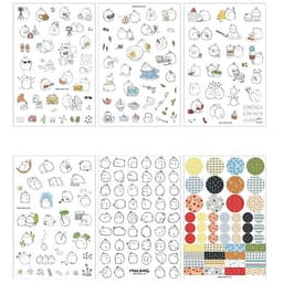 Sticker Dán Trang Trí Molang và Piu Piu ( Trang Trí Sổ Kế Hoạch, Sổ Nhật Ký) | Nhiều Mẫu