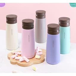 Bình Giữ Nhiệt Lock&Lock Macaron 450ml LHC4230 - Hàng Chính Hãng, Chất Liệu Thép Không Gỉ, Có Lưới Lọc Trà Tiện Dụng Kèm Ống Hút Inox 304