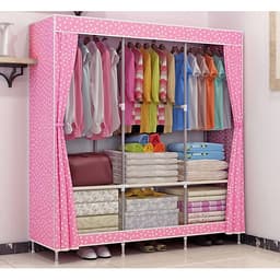 Tủ Quần Áo miDoctor Cải Tiến Thế Hệ Mới, Tủ Vải Quần Áo 3 Buồng 8 Ngăn 1,7m Cao Cấp