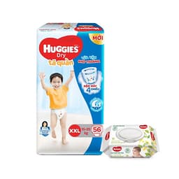 Tã quần Huggies Super Jumbo M74 - L68 - XL62 - XXL56 [Tặng khăn ướt 64 tờ] 