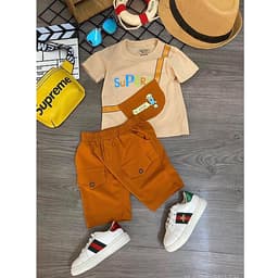 Combo 5 Bộ quần áo trẻ em | quần áo bé trai | mẫu Supere cool cao cấp | cho bé từ 8kg đến 22kg | vải cotton 100% mềm mại co giản 4 chiều