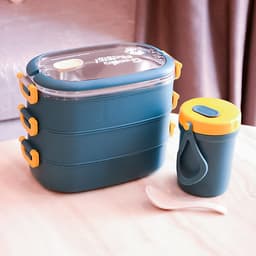 Hộp Cơm Giữ Nhiệt INOX304 Hiện Đại Kèm Hộp Đựng Canh Soup