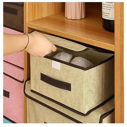 2 Hộp Vải Đựng Đồ Cá Nhân, Đựng Quần áo, Vớ, Đồ Lót, Đồ Chơi Size L,M