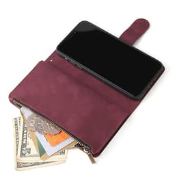 For iPhone 11 iPhone 11 pro iPhone 11 pro max PU Leather Side Magnetic Buckle Multi-card Bracket Full Protective Case with Zipper Wallet Style:iPhone 11 Pro