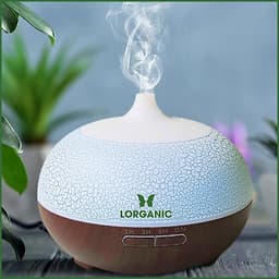 Combo máy khuếch tán/ máy xông tinh dầu Lorganic Bí Ngô FX2055 + tinh dầu bạch đàn chanh Lorganic (10ml) LGN0364/ Thích hợp xông phòng 15-40m2.