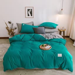 Bộ 4 món chăn ga gối cotton Tici cao cấp TC45 hàng đẹp (set gồm 1 ga, 1 chăn có khóa lồng được ruột, 2 vỏ gối)