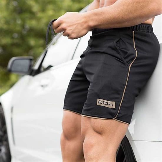 Quần đùi gym nam, Quần short thể thao nam, Quần đùi tập gym nam thun lưới - Thích hợp tập gym, đá bóng, chạy bộ, thể thao, bóng rổ hoặc giữ ấm cơ thể (SP065)