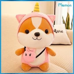 Gấu bông chó Shiba cosplay 25cm cao cấp - Hàng chính hãng Memon - Đồ chơi thú nhồi bông chó Shiba cosplay, Kích thước 25cm, Bông gòn mềm mịn, bền đẹp, dễ sử dụng và an toàn cho trẻ nhỏ.