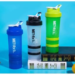 Bình Lắc Shaker, Bình Nước Gym, Bình Thể Thao Cho Gymer 4 in 1 (500ml) - Hàng Chính Hãng Amalife