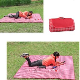 THẢM DÃ NGOẠI, DU LỊCH, PICNIC CAO CẤP - Chống thấm nước, họa tiết caro, gấp gọn tiện lợi - 2 kích thước khách chọn màu!