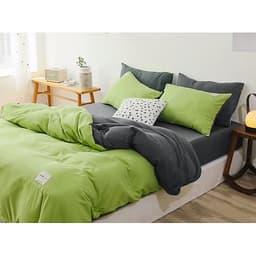 Bộ 4 món chăn ga gối cotton Tici cao cấp TC45 hàng đẹp (set gồm 1 ga, 1 chăn có khóa lồng được ruột, 2 vỏ gối)