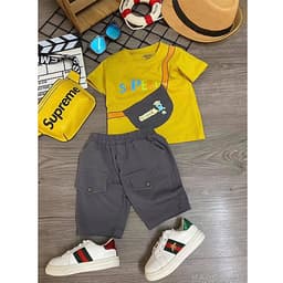 Combo 5 Bộ quần áo trẻ em | quần áo bé trai | mẫu Supere cool cao cấp | cho bé từ 8kg đến 22kg | vải cotton 100% mềm mại co giản 4 chiều