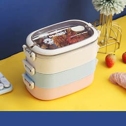Hộp Cơm Giữ Nhiệt INOX304 Hiện Đại Kèm Hộp Đựng Canh Soup
