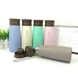 Bình Giữ Nhiệt Lock&Lock Macaron 450ml LHC4230 - Hàng Chính Hãng, Chất Liệu Thép Không Gỉ, Có Lưới Lọc Trà Tiện Dụng Kèm Ống Hút Inox 304