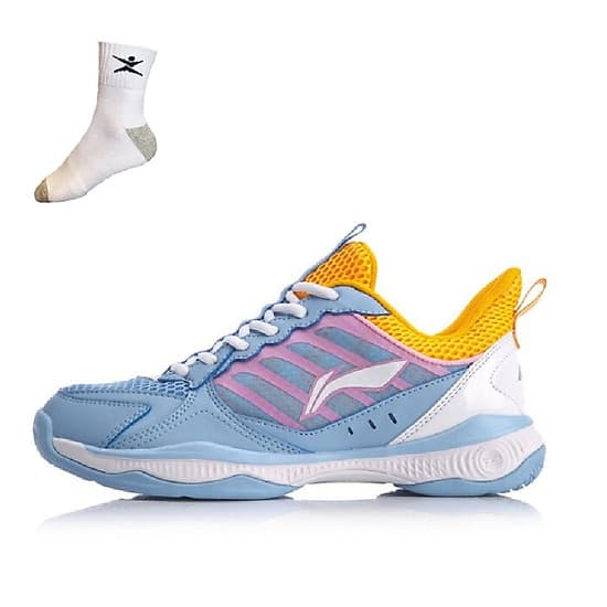 Giày cầu lông nữ Lining AYTQ028-2 hàng chính hãng - Tặng kèm tất Bendu chính hãng