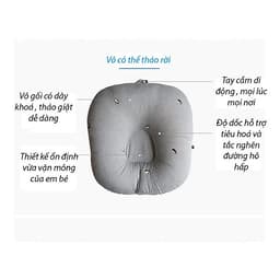 Gối chống trào ngược cho bé(Tặng kèm gối lõm cho bé)