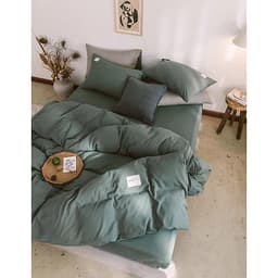 Bộ 4 món chăn ga gối cotton Tici cao cấp TC45 hàng đẹp (set gồm 1 ga, 1 chăn có khóa lồng được ruột, 2 vỏ gối)
