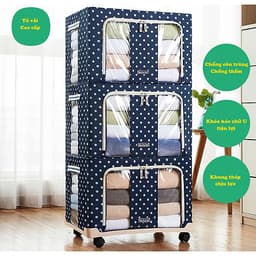 Túi Đựng Chăn Màn (Được Chọn Màu) - Hộp Đựng Quần Áo Khung Sắt Gấp Gọn miDoctor - Tủ Vải Chăn Màn Tiện Lợi