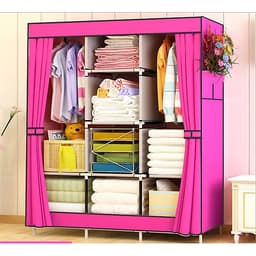 Tủ Quần Áo miDoctor Cải Tiến Thế Hệ Mới, Tủ Vải Quần Áo 3 Buồng 8 Ngăn 1,7m Cao Cấp