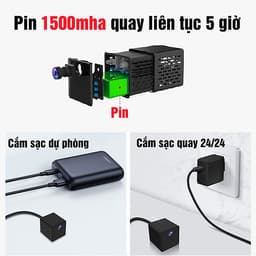 Camera Mini IP Vstarcam C90S 2 Trong 1 Camera Giám Sát Chống Trộm Và Camera Hành Trình Ô Tô 2.0M Full HD 1080P WiFi Siêu Nhỏ Gọn, Hồng Ngoại Ẩn Ban Đêm, Xem Trực Tiếp Từ Xa Bằng Điện Thoại, PC, iPad - Hàng Chính Hãng