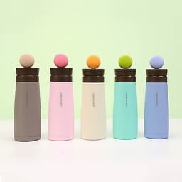 Bình Giữ Nhiệt Lock&Lock Macaron 450ml LHC4230 - Hàng Chính Hãng, Chất Liệu Thép Không Gỉ, Có Lưới Lọc Trà Tiện Dụng Kèm Ống Hút Inox 304