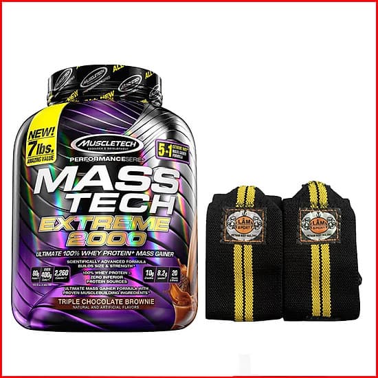 Sữa tăng cân tăng cơ Mass Tech Extreme 2000 7lbs (3,18kg) - Chocolate - Hàng chính hãng Muscletech USA