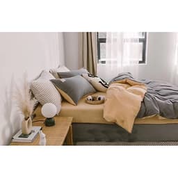 Bộ 4 món chăn ga gối cotton Tici cao cấp TC45 hàng đẹp (set gồm 1 ga, 1 chăn có khóa lồng được ruột, 2 vỏ gối)