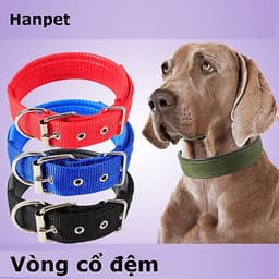 Vòng cổ đệm cho chó (Chọn 4 màu) - Vòng cổ chó mèo 5 size thích hợp mọi loại chó