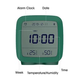 Đồng hồ báo thức thông minh Xiaomi Qingping BT Alarm Clock Temperature Humidity Monitoring Night Light 3 in 1 Multifunctional Clock Work With Mijia