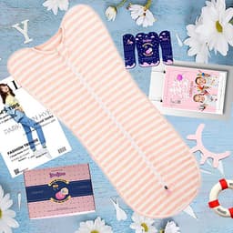 Nhộng ngủ chũn KooKoo đóng hộp cao cấp - Giúp bé ngủ ngon, sâu giấc, chống giật mình - Vải cotton co giãn 4 chiều, mềm mại thoáng mát - Có khóa kéo 2 chiều